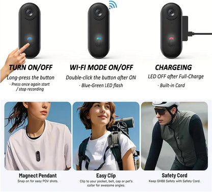 The Snap Camera 4k Mini Handsfree Bodycam