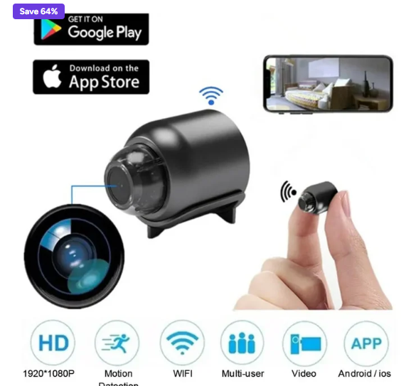 Last Day 50% OFF🔥 Mini Camera CCTV 4K Mini WiFi IP Camera Hidden Built-in BATTERY